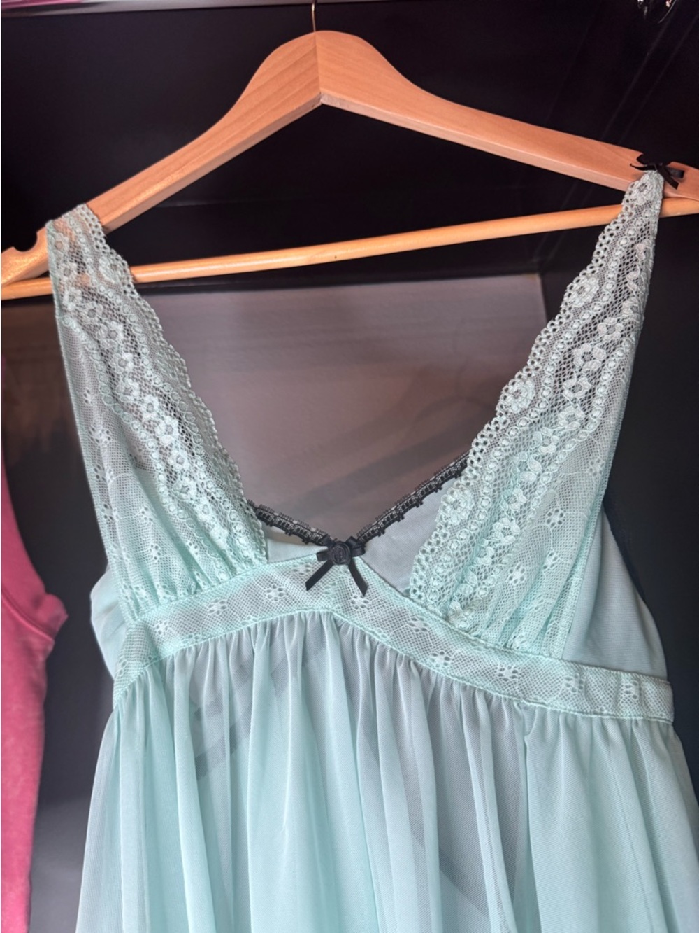 Light Blue Lace-Trim Babydoll Nightdress - Betsey Johnson 💖♥️ - Picture 2 of 6